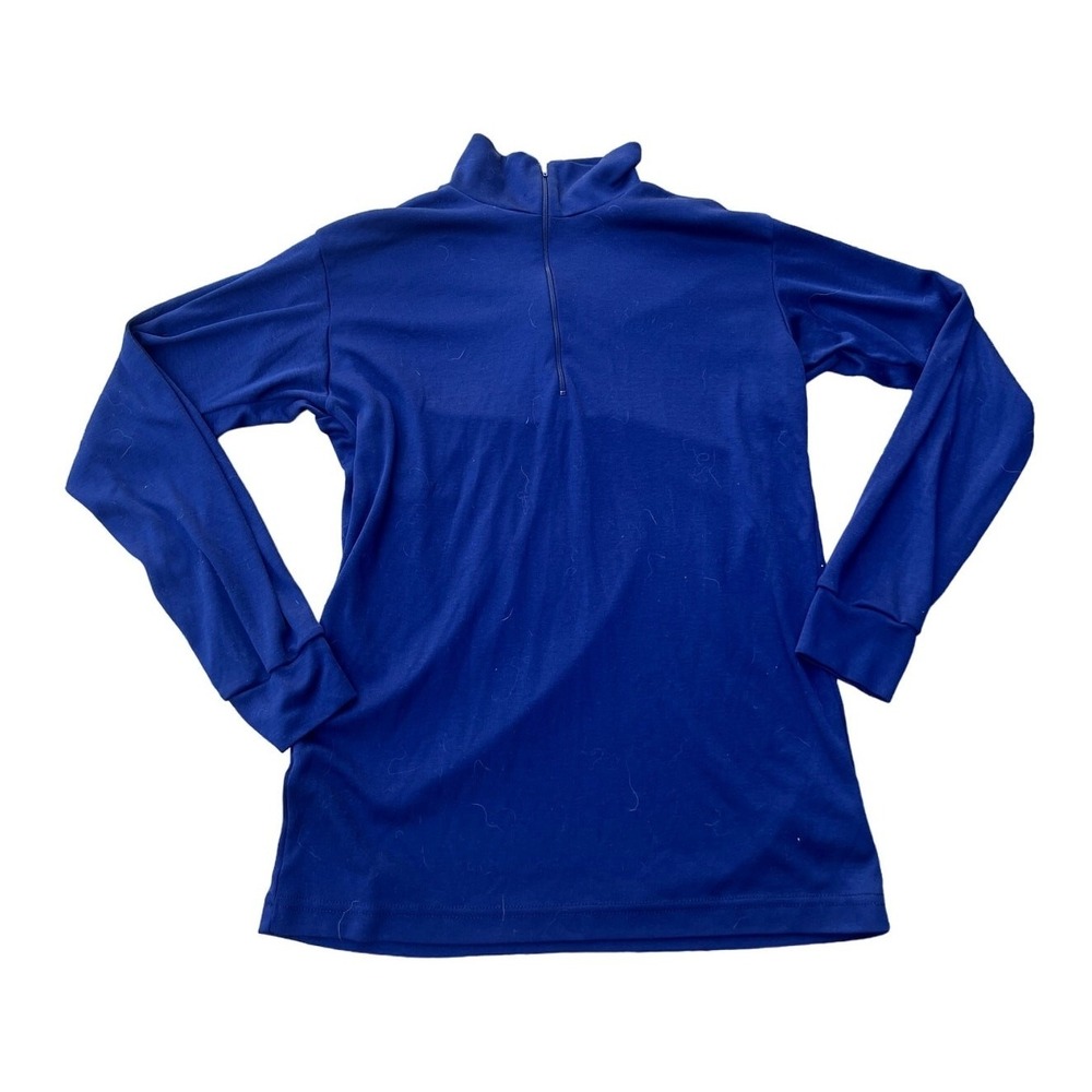 Patagonia Capilene Base Layer Mens M Blue 1/4 Zip Shirt USA 1980s Vintage